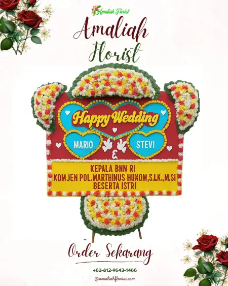Papan Bunga Pernikahan Pelawan